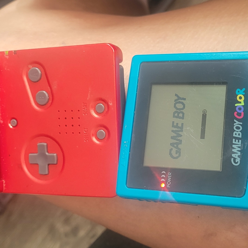 Nintendo Handheld Console Red and Blue